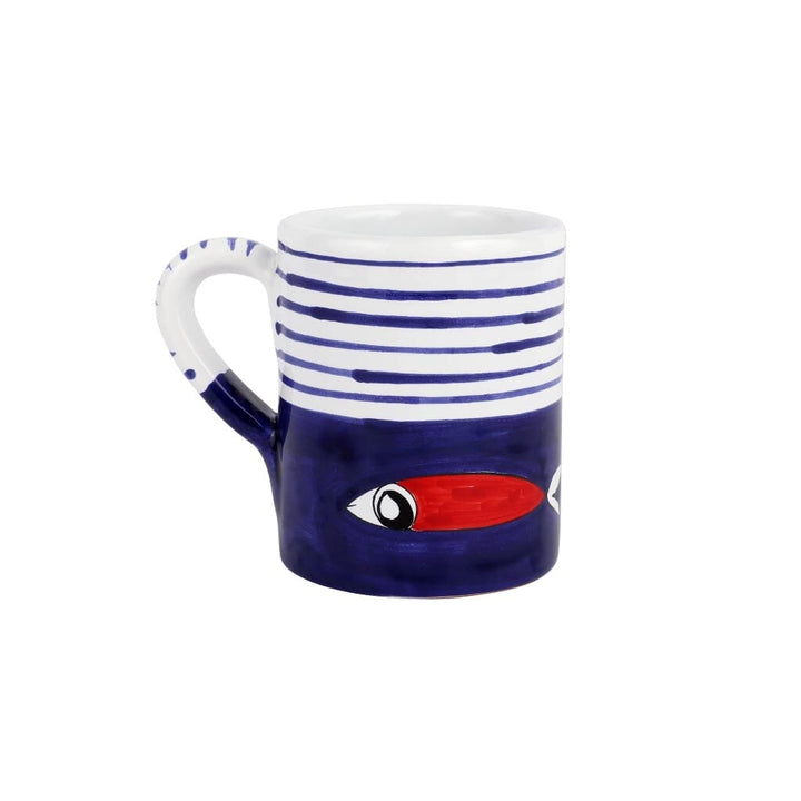 Vietri Pesce Pazzo Underwater Fish Mug Dinnerware Vietri