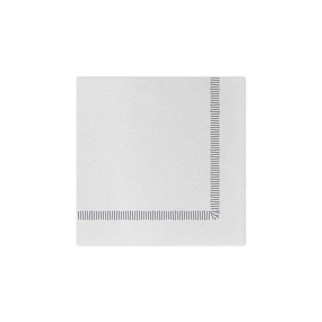 Vietri Papersoft Napkins Fringe Gray Cocktail Napkins Napkins Vietri
