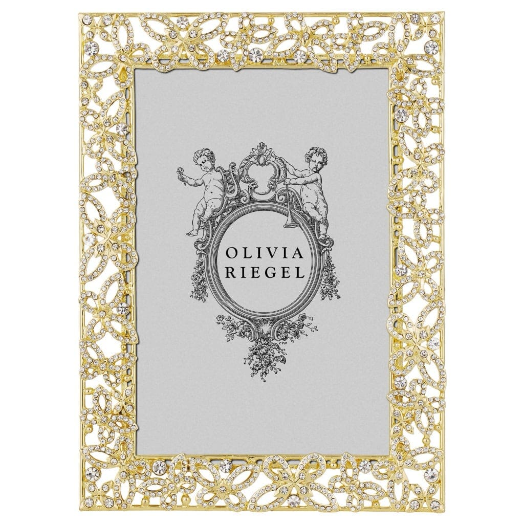 Olivia Riegel Gold Papillon with Crystals 4" x 6" Frame Picture Frames Olivia Riegel