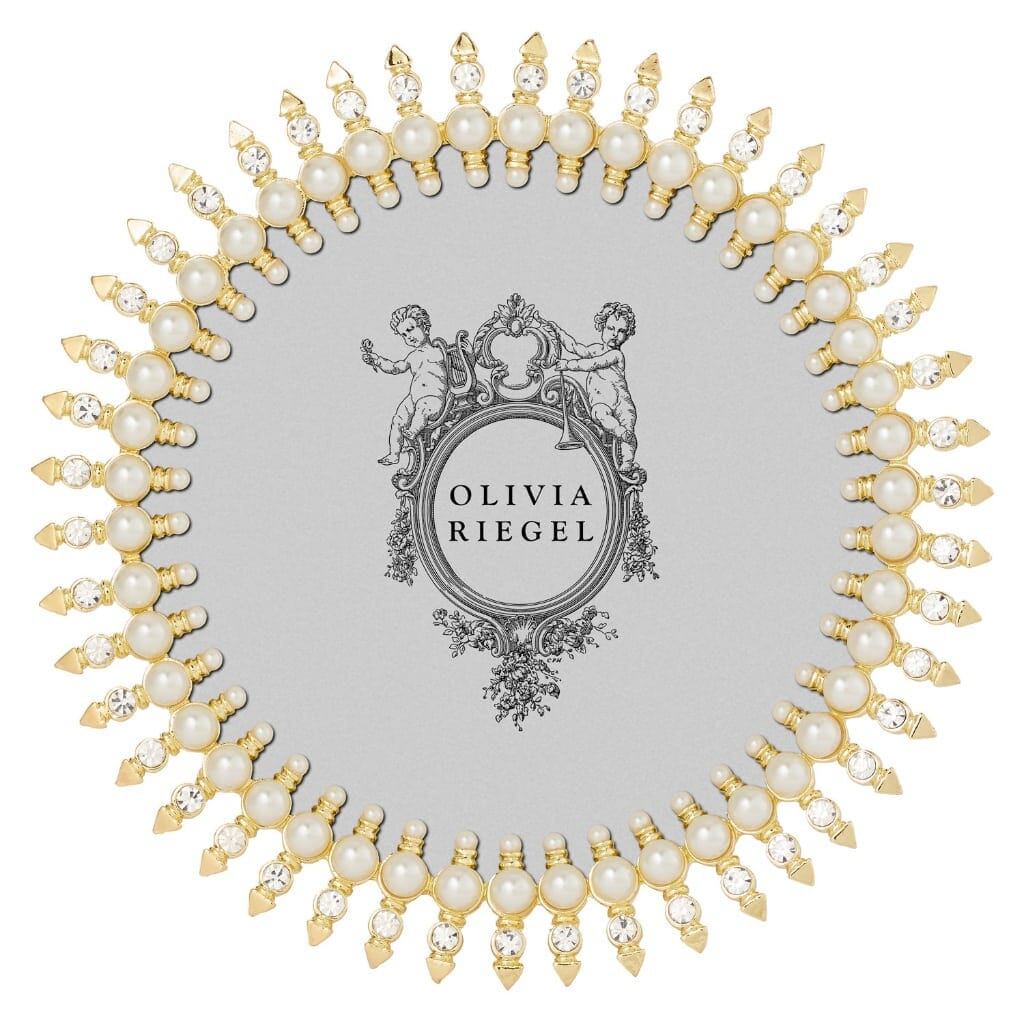 Olivia Riegel Gold Pearl Jubilee 5" Round Frame Picture Frames Olivia Riegel