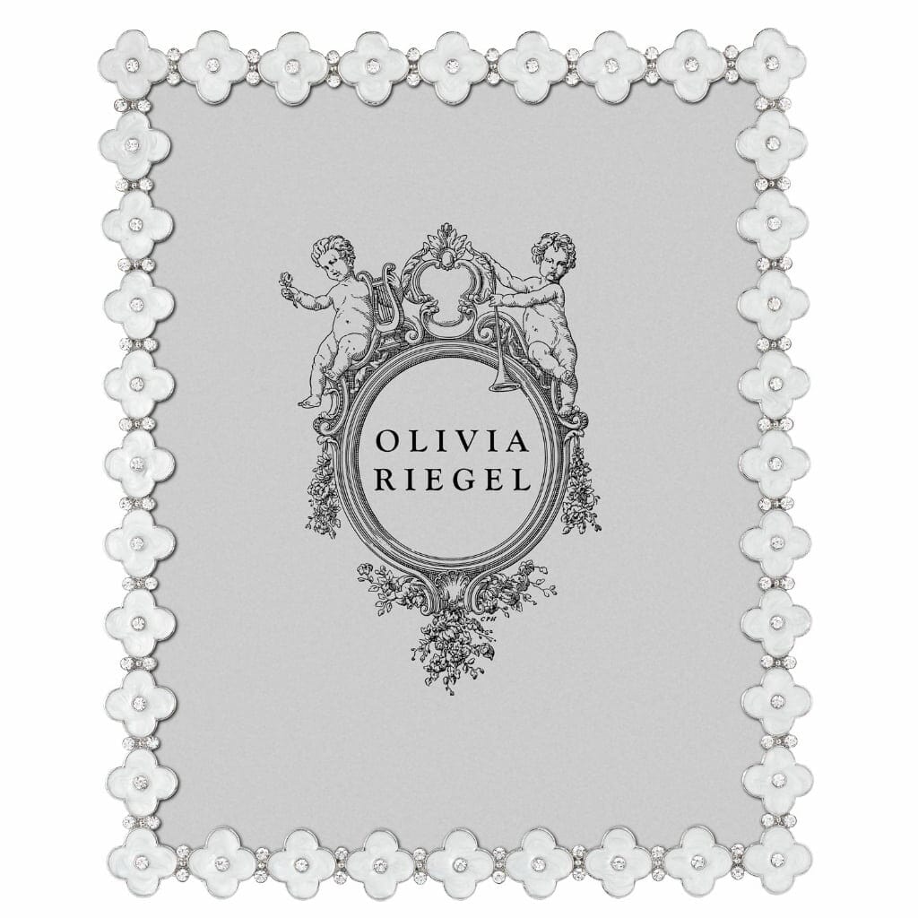Olivia Riegel White Enamel Clover 8" x 10" Frame Picture Frames Olivia Riegel