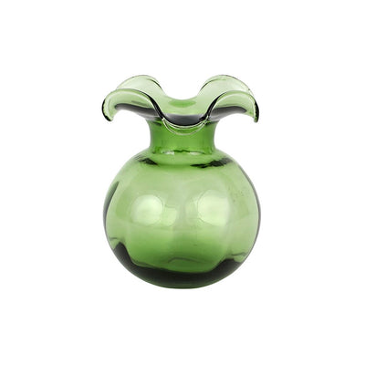 Vietri Hibiscus Glass Dark Green Bud Vase Vases Vietri 