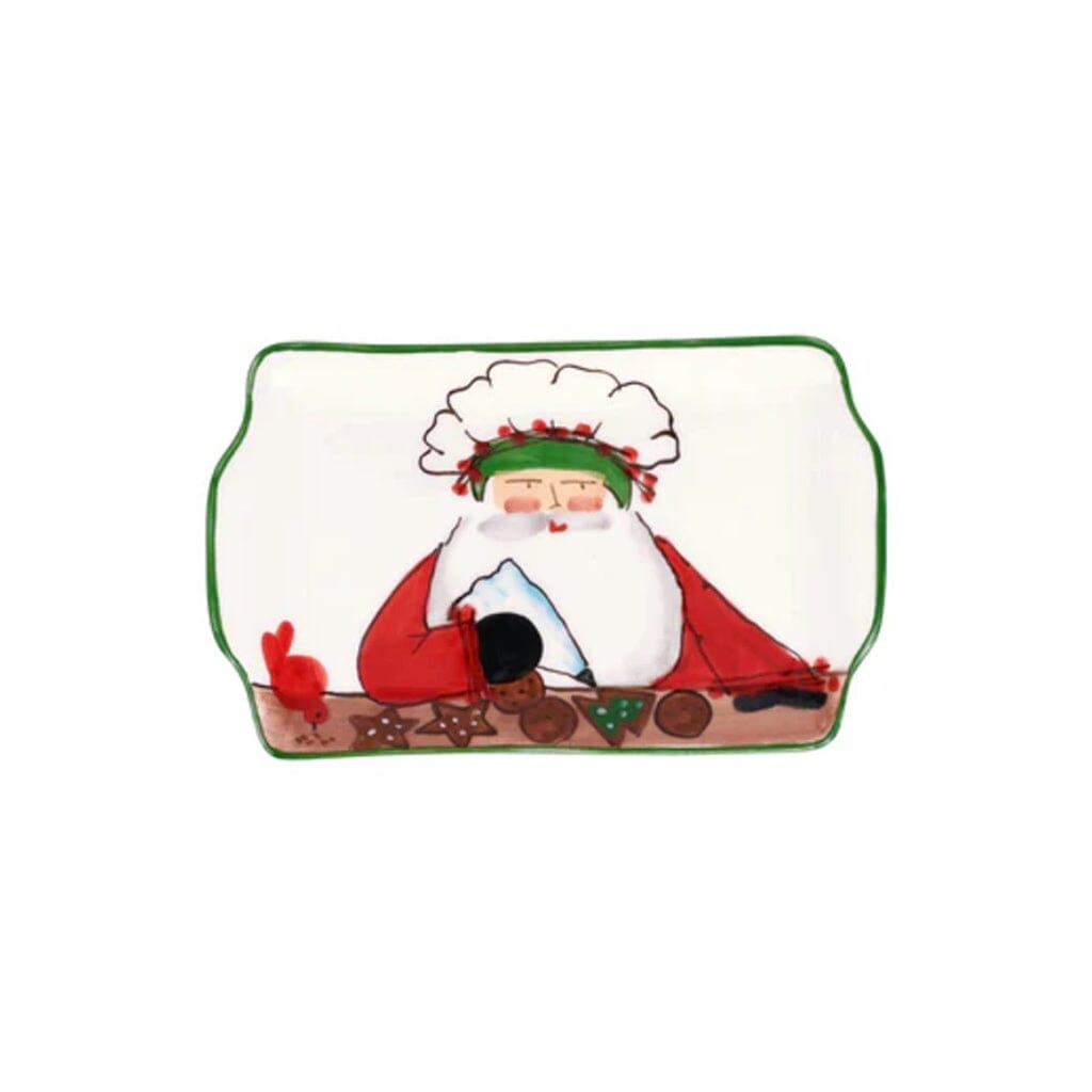 Vietri Old St. Nick 2025 Limited Edition Rectangular Plate Dinnerware Vietri