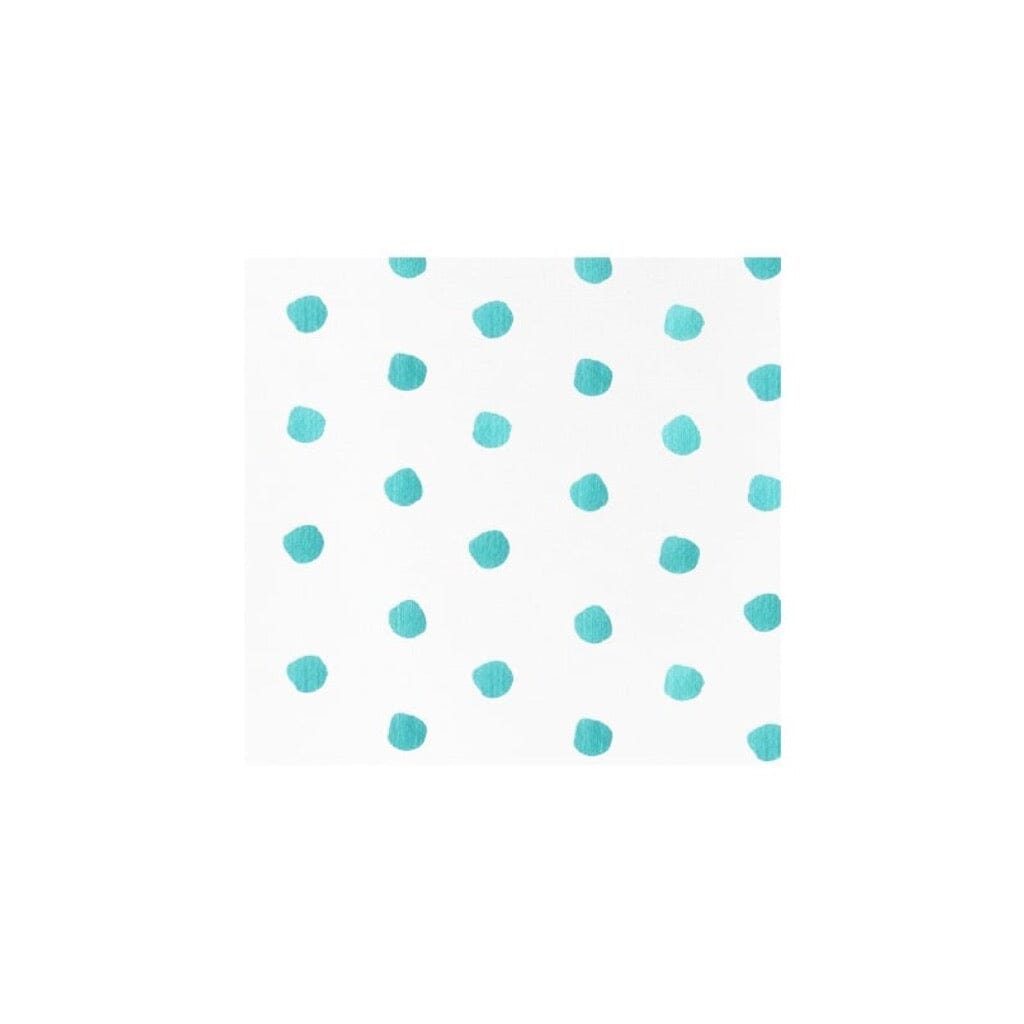 Vietri Papersoft Napkins Dot Aqua Cocktail Napkins Napkins Vietri