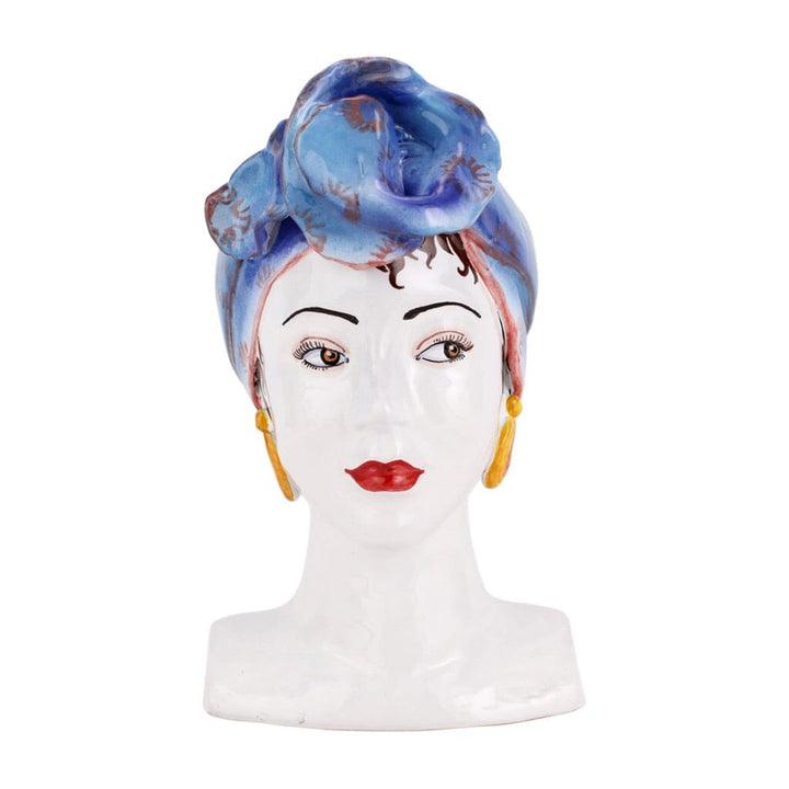 Vietri Sicilian Heads - Silk Scarf Head Sculptures Vietri