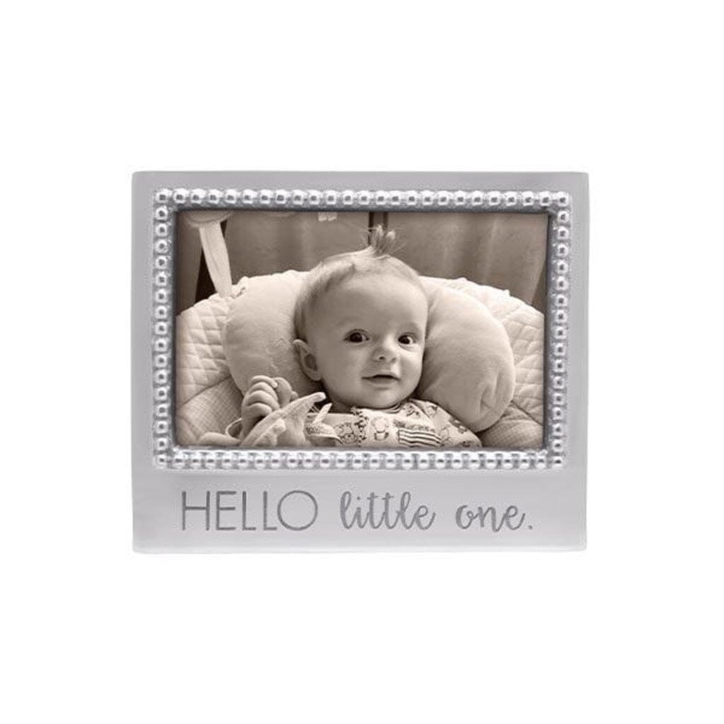 Mariposa HELLO LITTLE ONE Beaded 4" x 6" Frame Picture Frames Mariposa