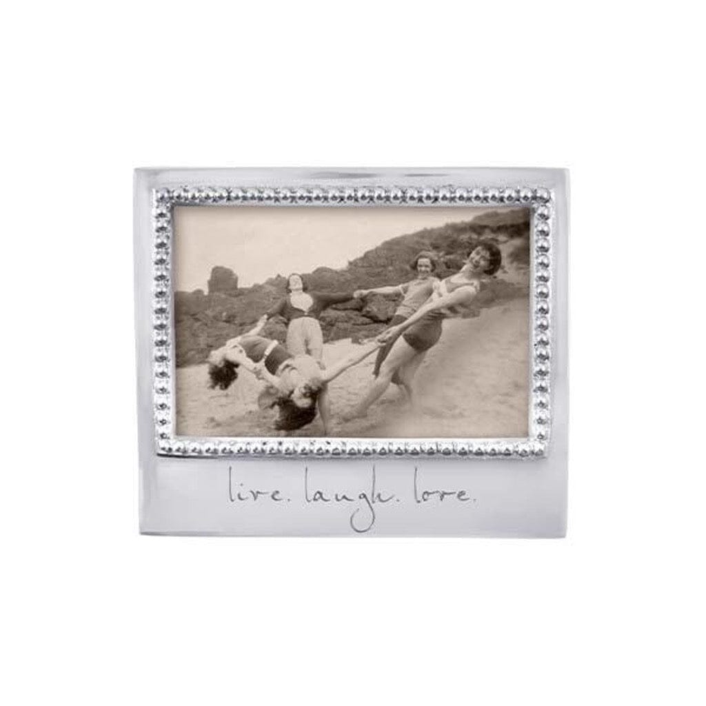 Mariposa LIVE. LAUGH. LOVE. Beaded 4" x 6" Frame Picture Frames Mariposa