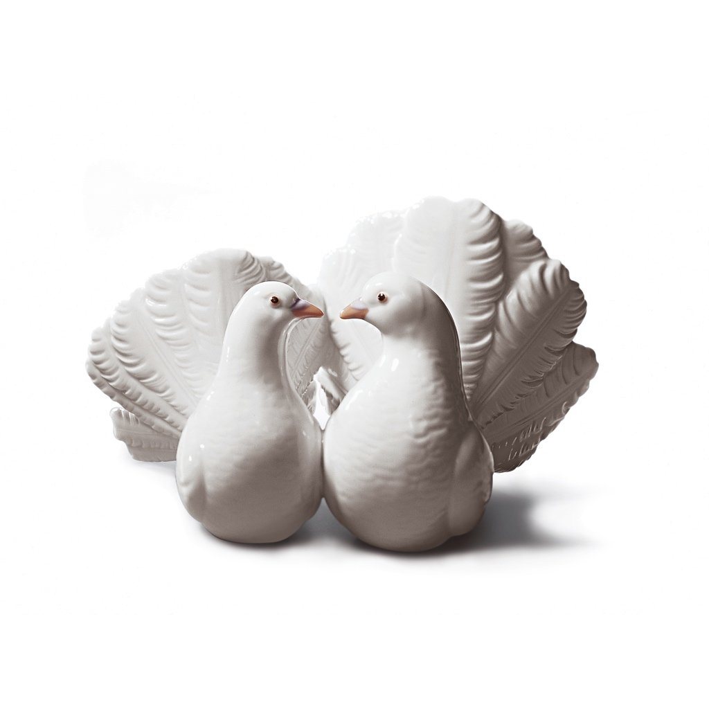 Lladro Porcelain Couple Of Doves Figurine Figurines Lladro