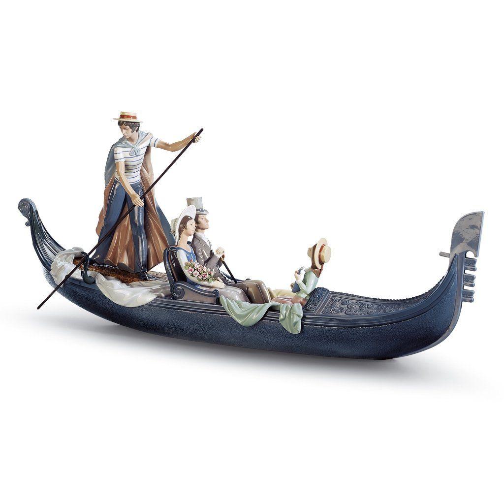 Lladro Porcelain In The Gondola Figurine Figurines Lladro