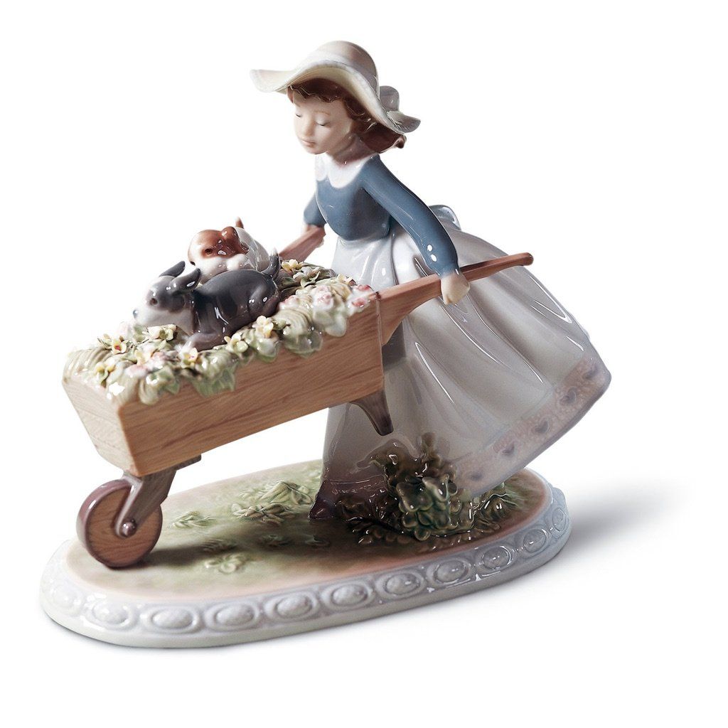 Lladro Porcelain A Barrow Of Fun Figurine Figurines Lladro