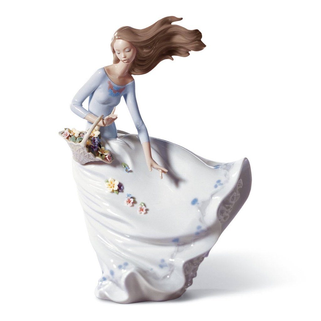 Lladro Porcelain Petals On The Wind Figurine Figurines Lladro