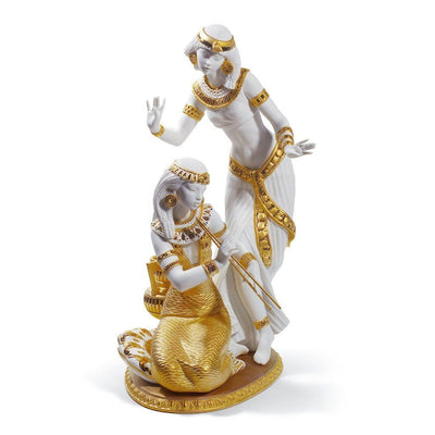 Lladro Porcelain Dancers From The Nile Figurine Golden Re Deco LE 500 Figurines Lladro 