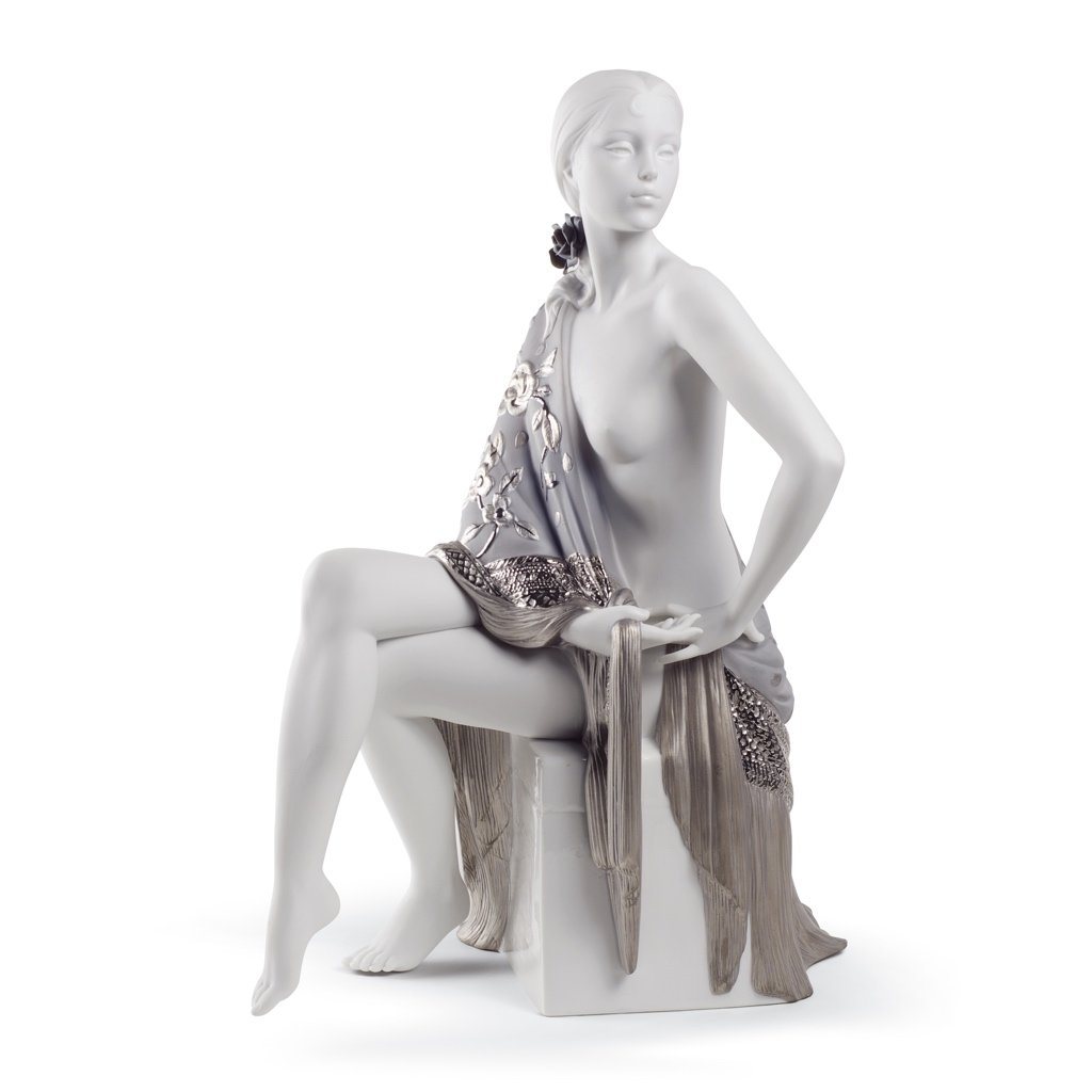 Lladro Porcelain Nude With Shawl Figurine Re Deco Figurines Lladro