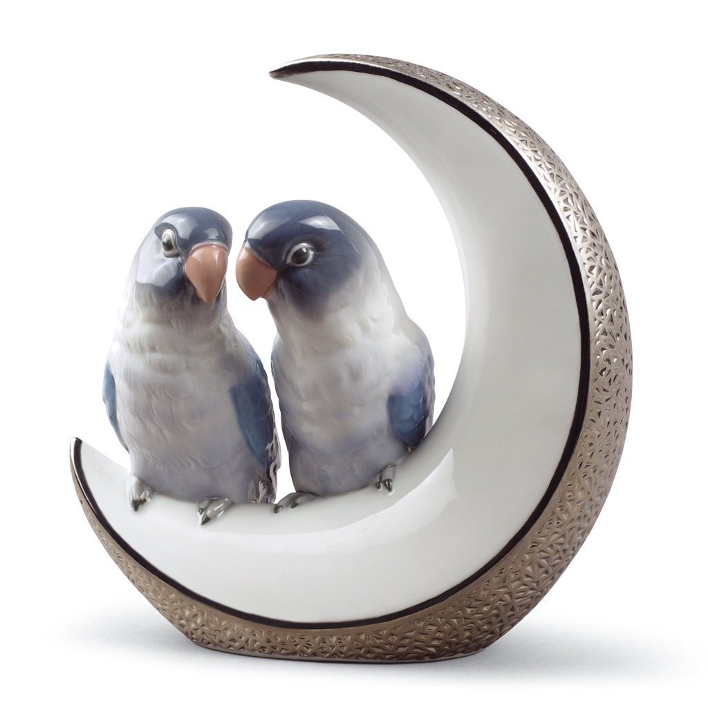 Lladro Porcelain Fly Me To The Moon Figurine Silver Figurines Lladro