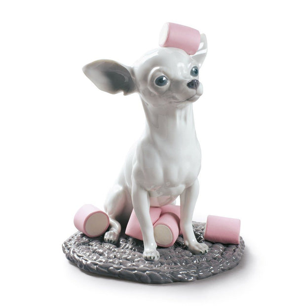 Lladro Porcelain Chihuahua With Marshmallows Figurine Figurines Lladro 