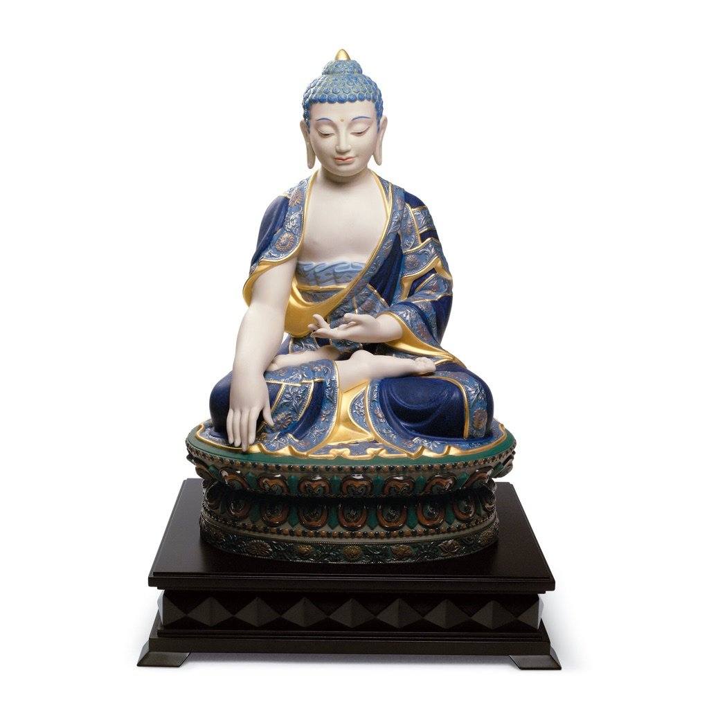 Lladro Porcelain Shakyamuni Buddha, Golden Figurine LE 1000 Figurines Lladro