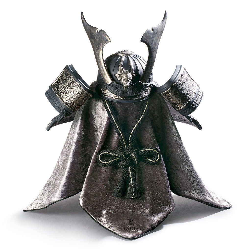 Lladro Porcelain Samurai Helmet Figurine Dragon Figurines Lladro