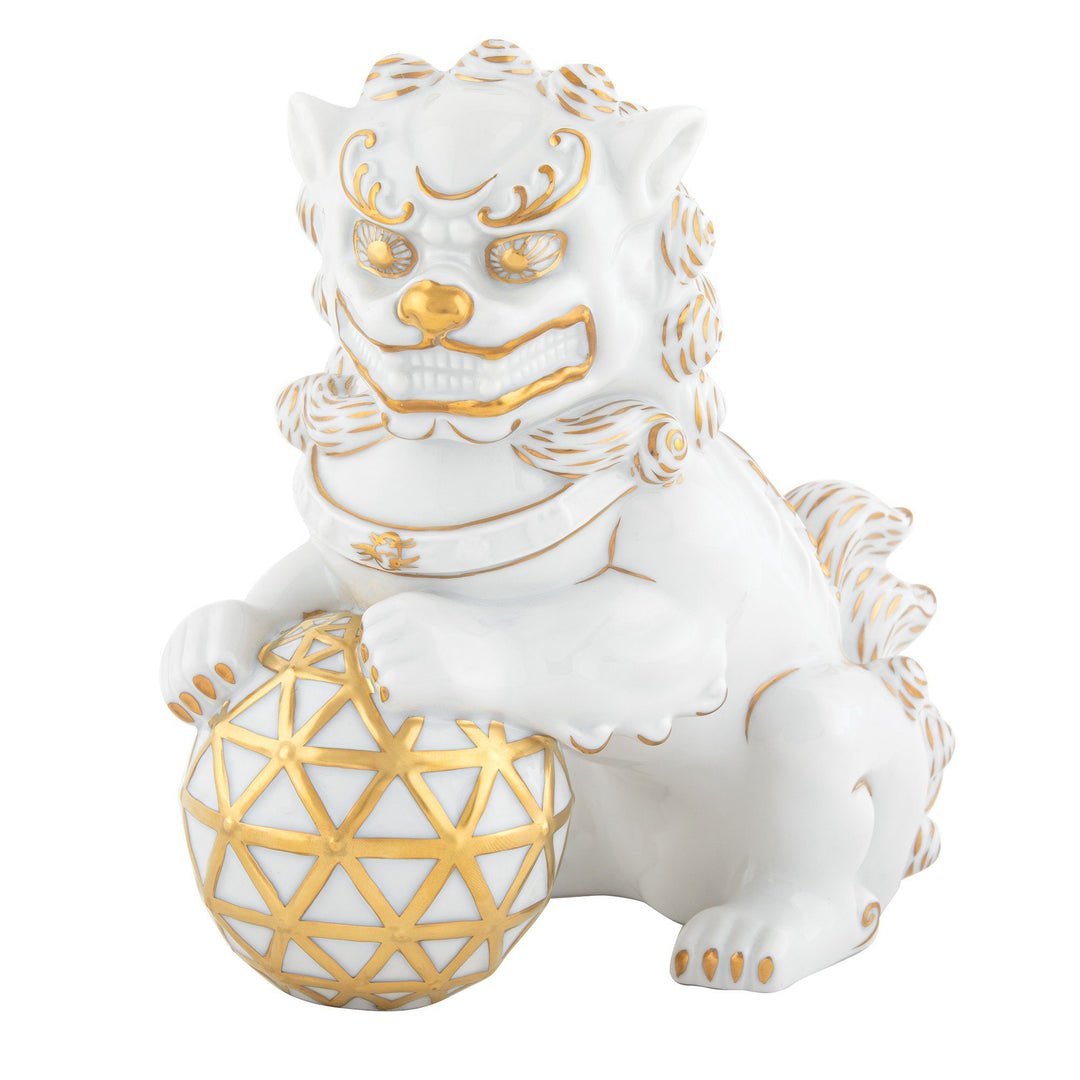 Herend Foo Dog Looking Left Figurines Herend