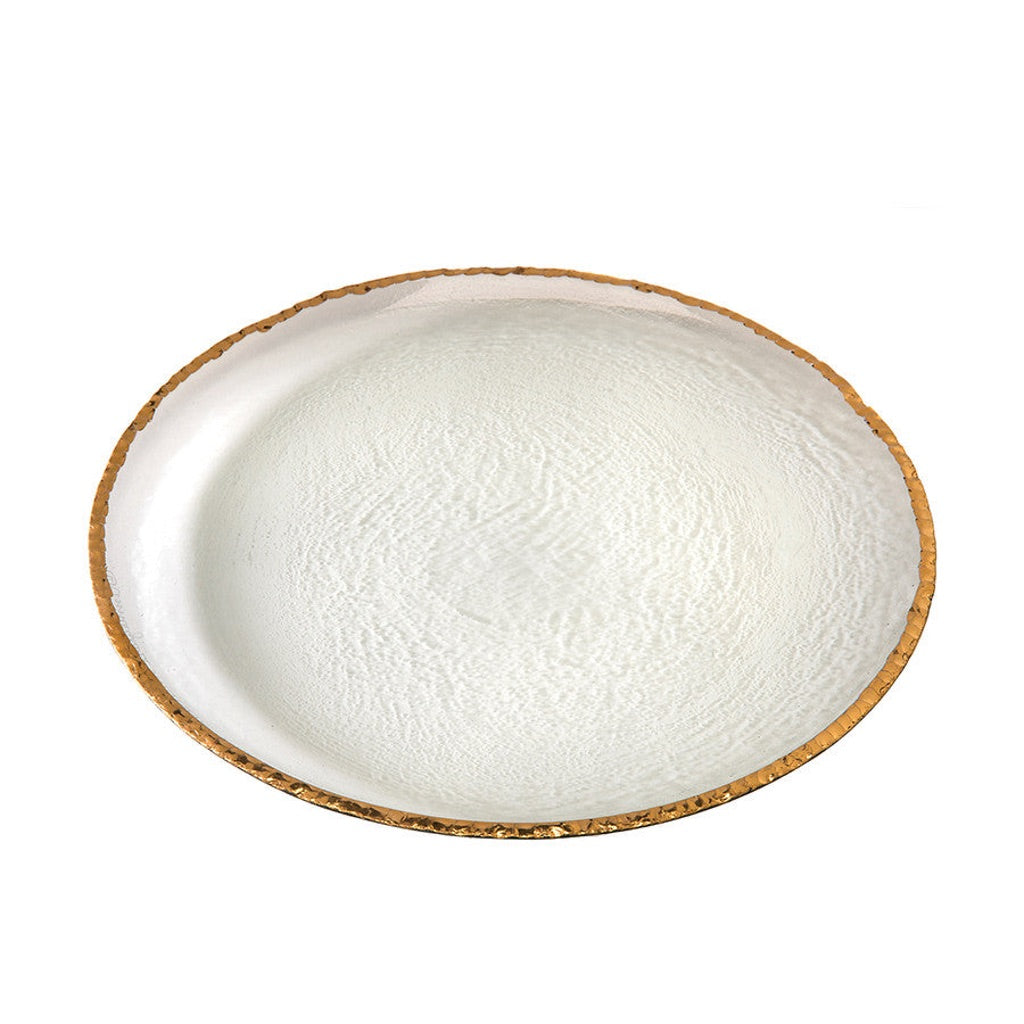 Annieglass Edgey Charger Plate - 12" Dinnerware Annieglass Gold