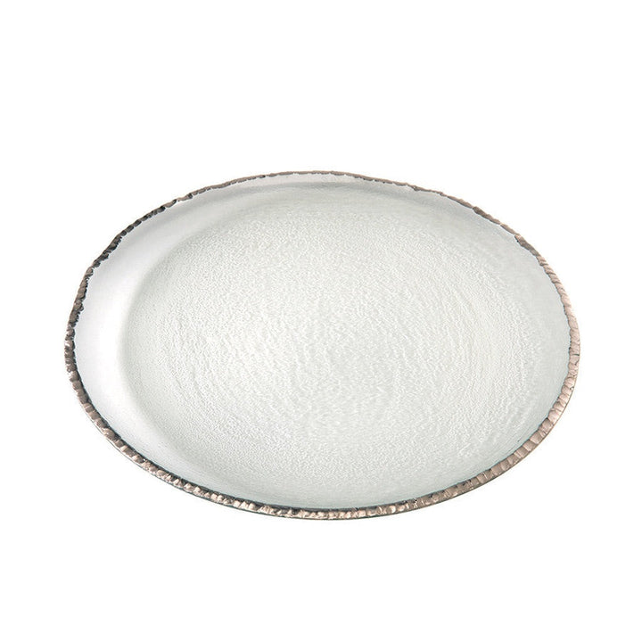 Annieglass Edgey Charger Plate - 12" Dinnerware Annieglass Platinum