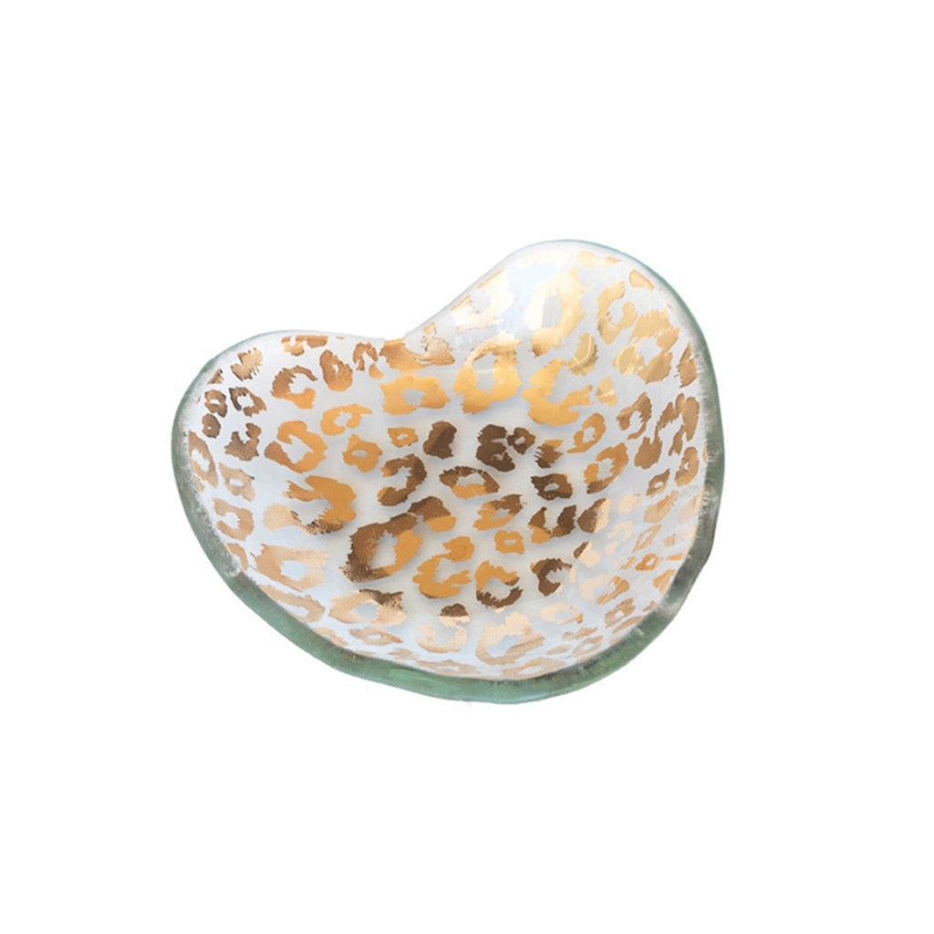 Annieglass Heart Bowl - Cheetah Dinnerware Annieglass