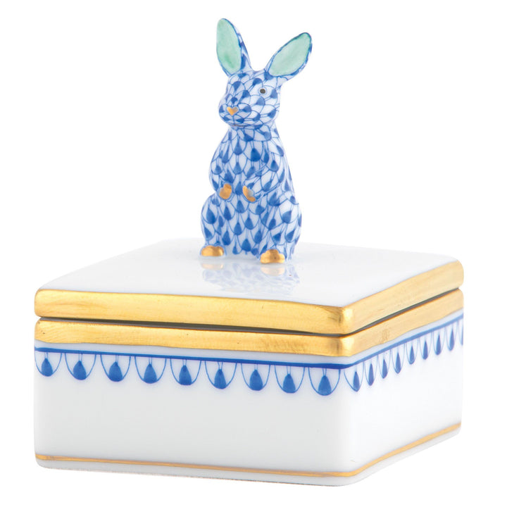 Herend Bunny Box Figurines Herend Box Sapphire