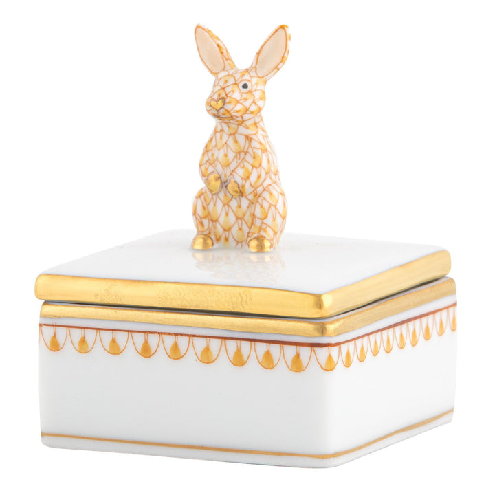Herend Bunny Box Figurines Herend Box Yellow