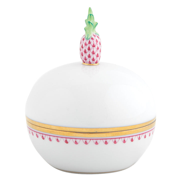 Herend Pineapple Box Figurines Herend Box Pink
