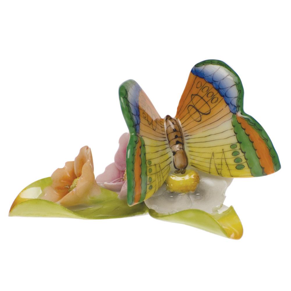 Herend Flowers W/Butterfly Figurines Herend