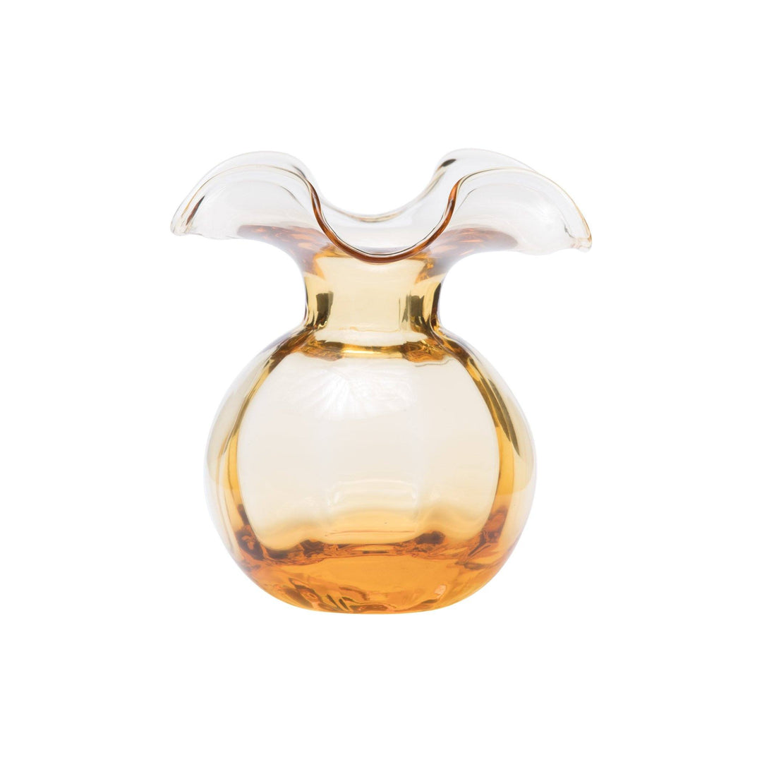 Vietri Hibiscus Glass Amber Bud Vase Dinnerware Vietri