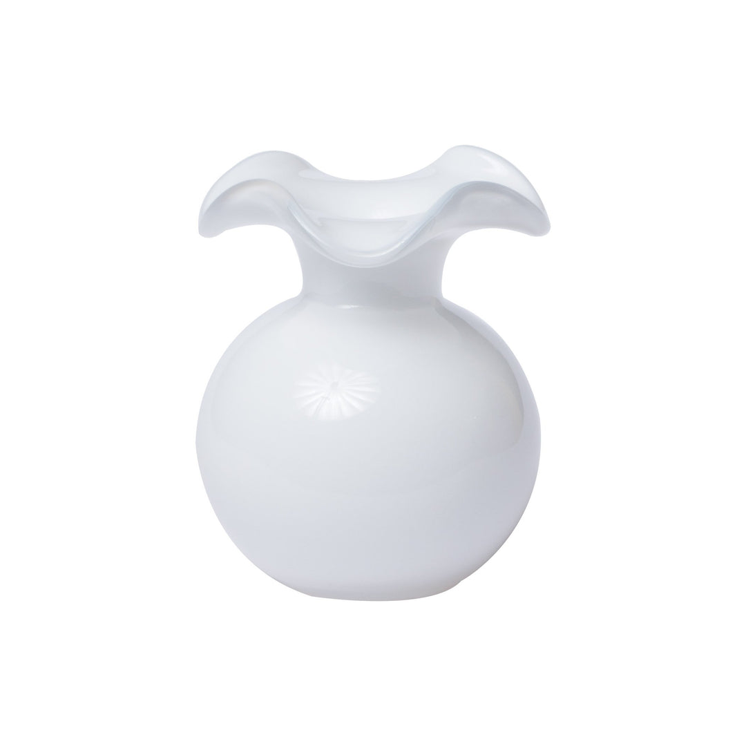 Vietri Hibiscus Glass White Bud Vase Dinnerware Vietri