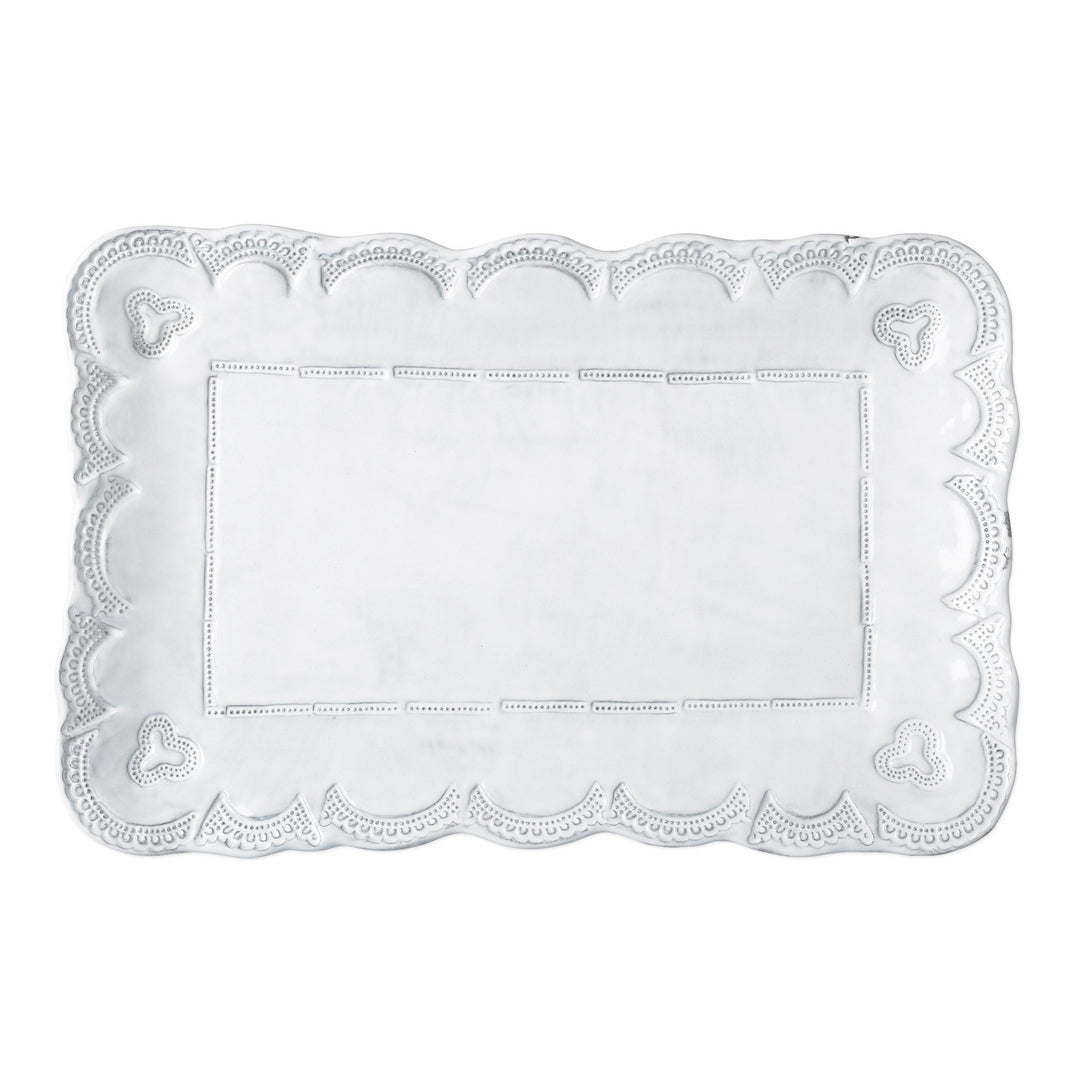 Vietri Incanto Lace Small Rectangular Platter Dinnerware Vietri