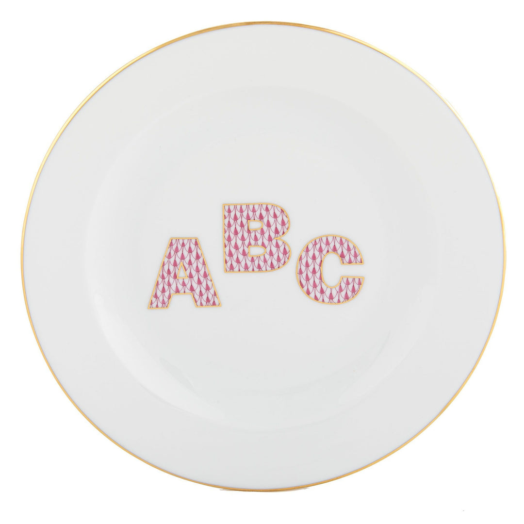 Herend Plate - ABC Figurines Herend Pink