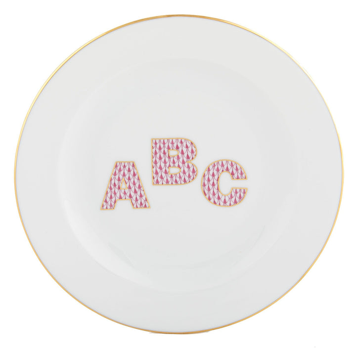 Herend Plate - ABC Figurines Herend Pink