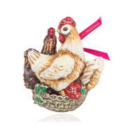 Jay Strongwater Three French Hens Glass Ornament Christmas Ornaments Jay Strongwater 