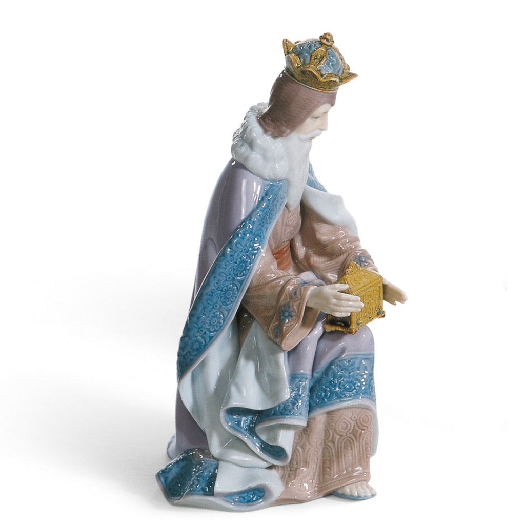 Lladro Porcelain King Melchior Nativity Figurine Figurines Lladro