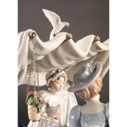 Lladro Porcelain Flowers Market Figurine - Limited Edition Figurines Lladro 