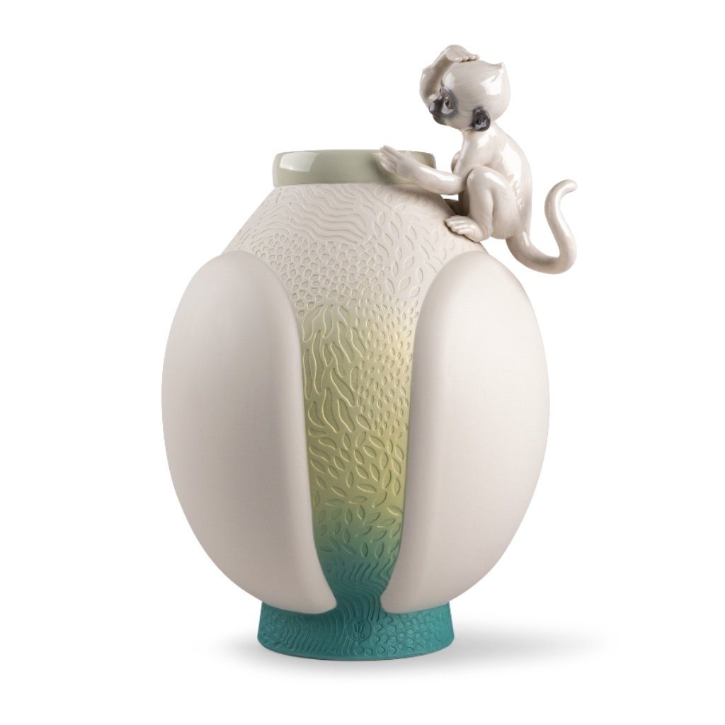Lladro Porcelain Monkey Vase Vases Lladro