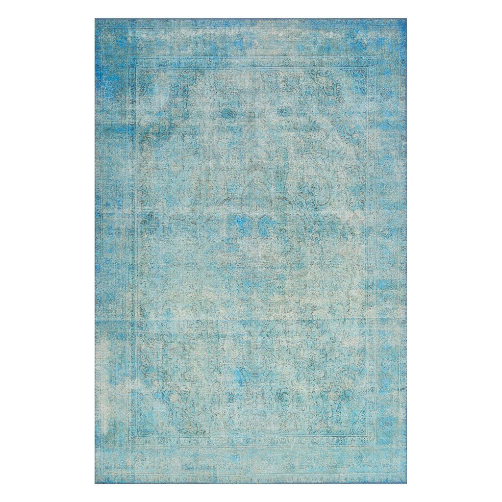 Loloi Loren LQ 08 Aqua Area Rug Rugs Loloi 3' 6" x 5' 6" Rectangle