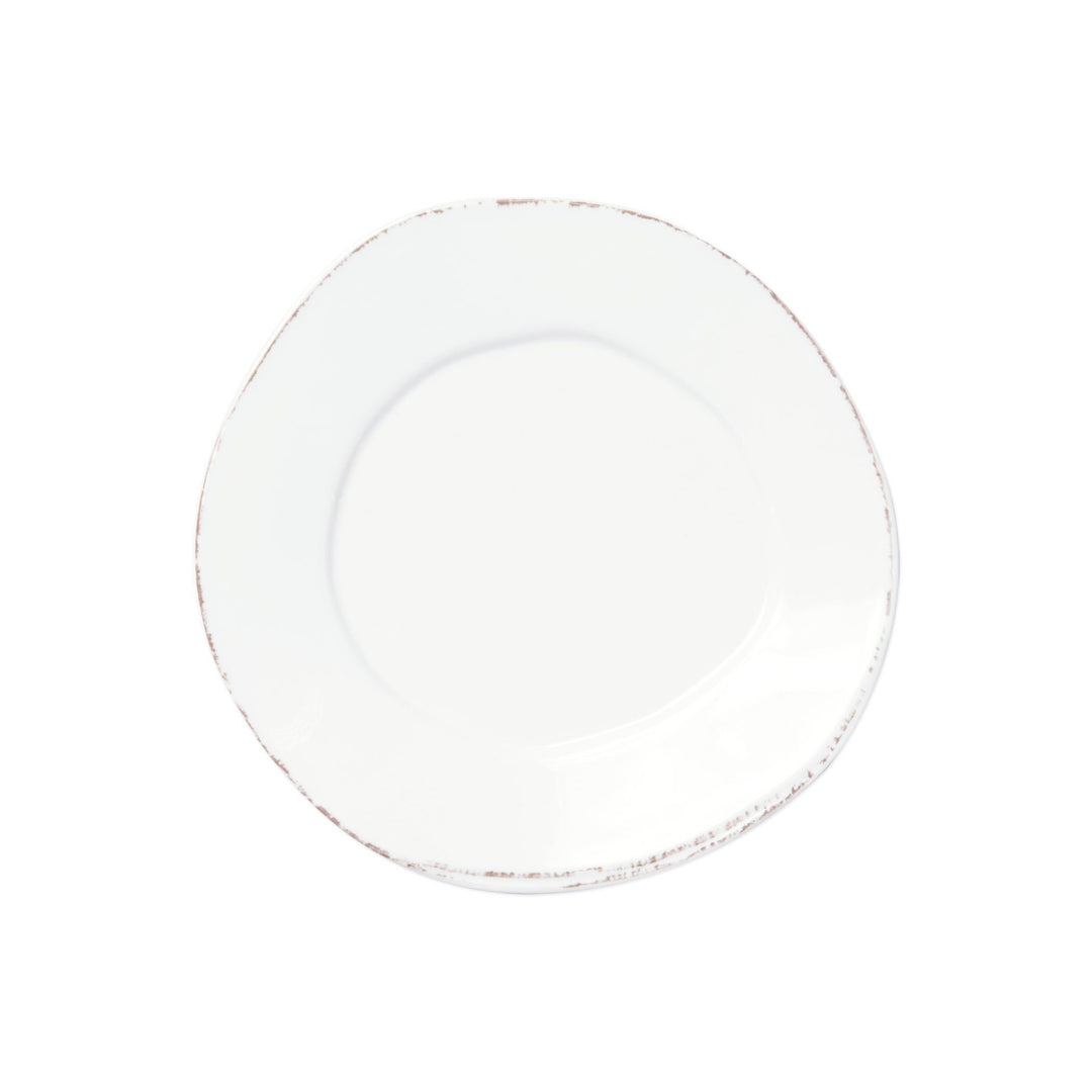 Vietri Melamine Lastra White Salad Plate Dinnerware Vietri