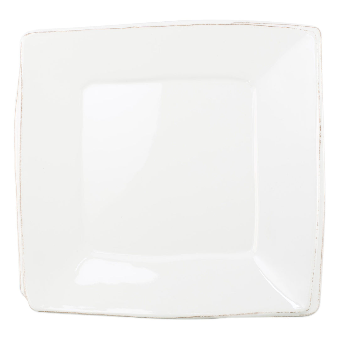 Vietri Melamine Lastra White Square Platter Dinnerware Vietri