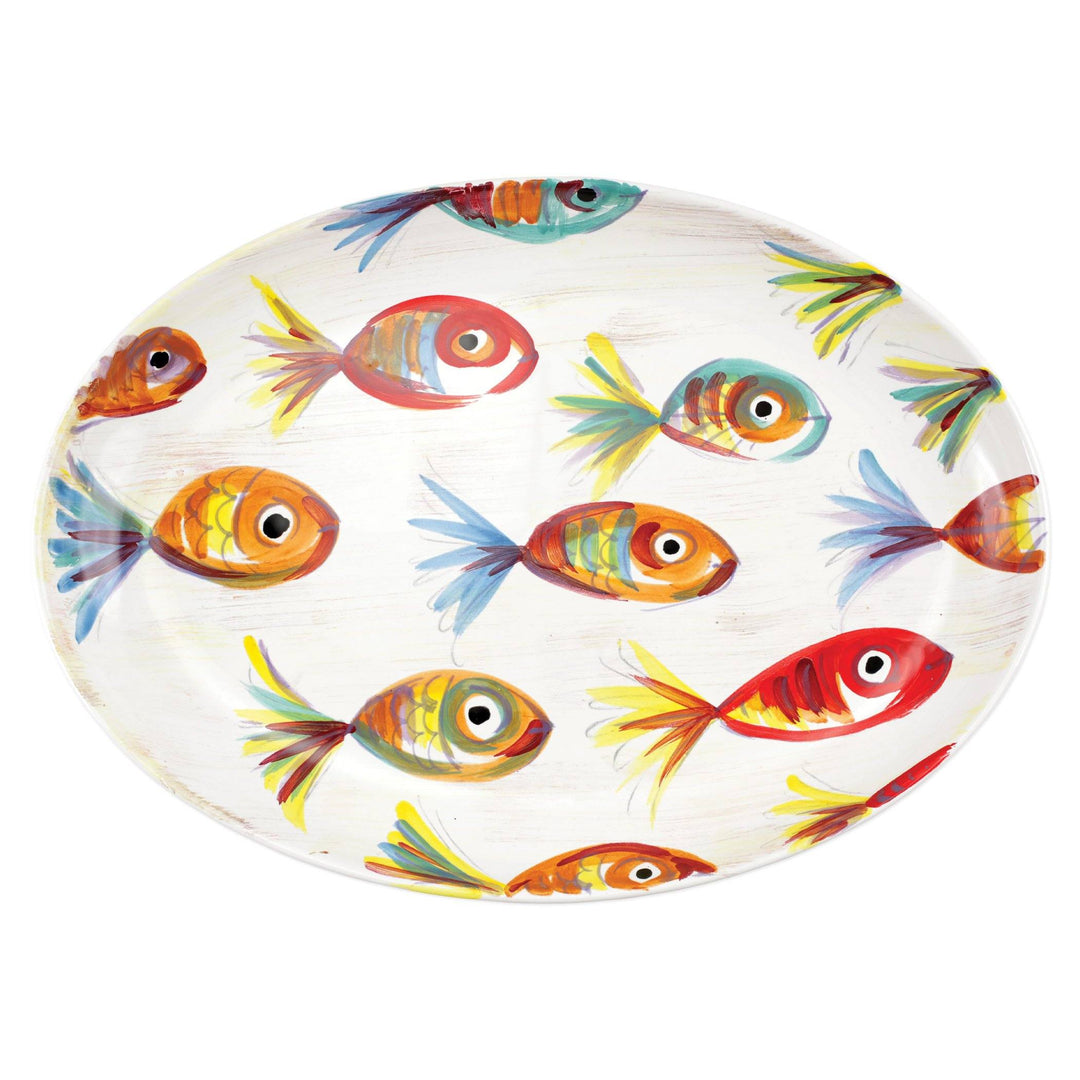 Vietri Pesci Colorati Oval Platter Dinnerware Vietri