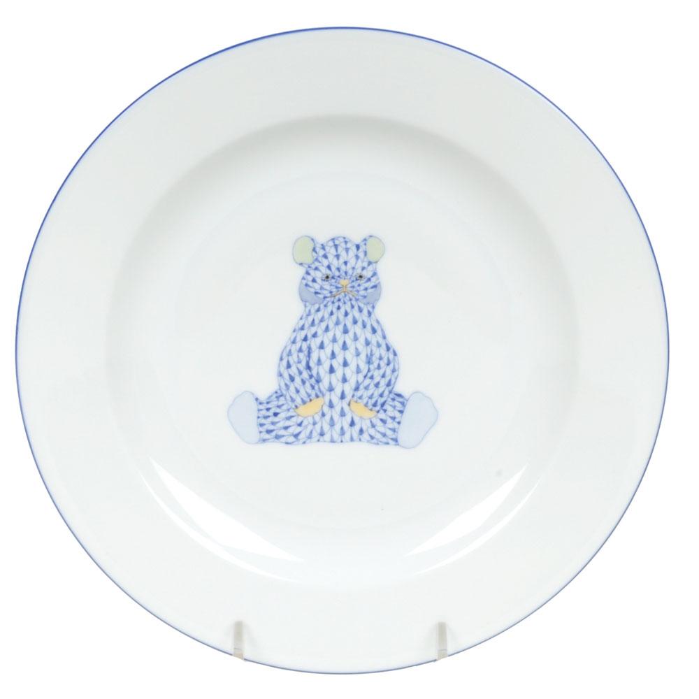 Herend Plate - Bear Figurines Herend Blue