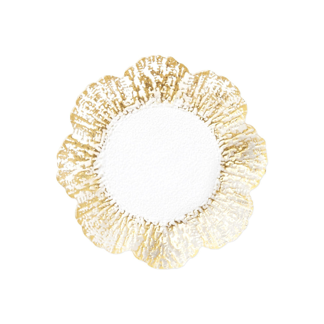 Vietri Rufolo Glass Gold Canape Plate Dinnerware Vietri