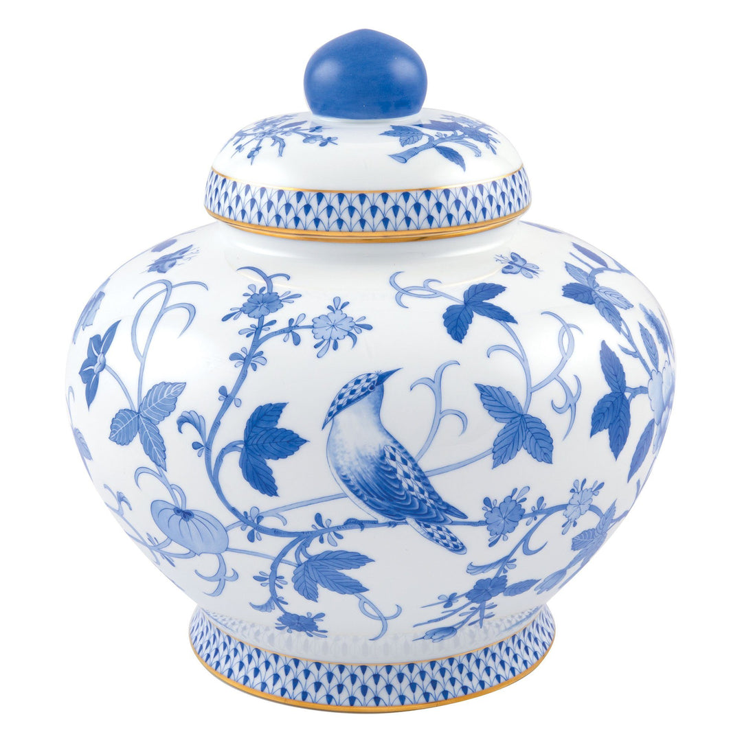 Herend Blue Peony Ginger Jar - Limited Edition Figurines Herend