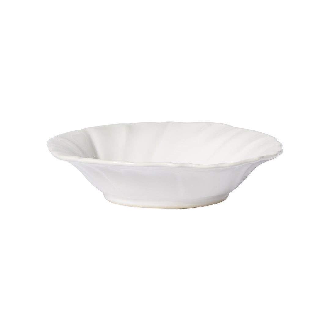 Vietri Incanto Stone White Ruffle Pasta Bowl Dinnerware Vietri