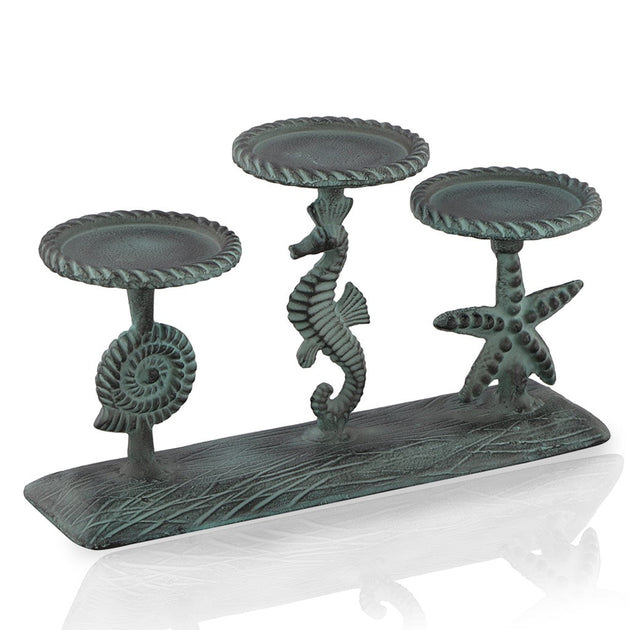 SPI Home Octopus Pillar Candleholder - Aluminum Trio, Dark Bronze, Holds 3" Candles, 10.5" X 10.5" X 9"