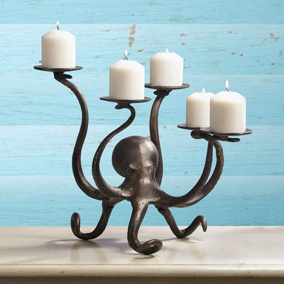 SPI Home Octopus Pillar Candelabra Candle Holders SPI 