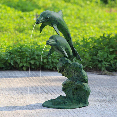 SPI Garden Leaping Dolphins Spitter Sculptures SPI 