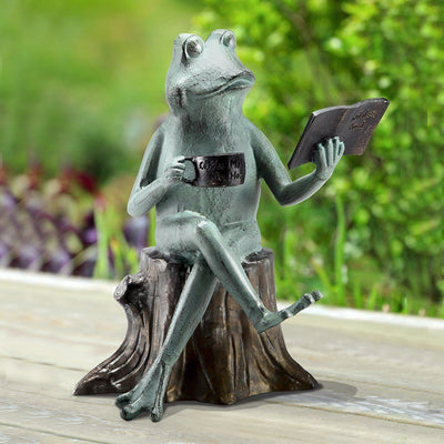 SPI Garden Joy of Reading Frog Sculpture Sculptures SPI 